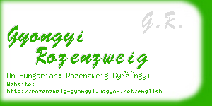 gyongyi rozenzweig business card